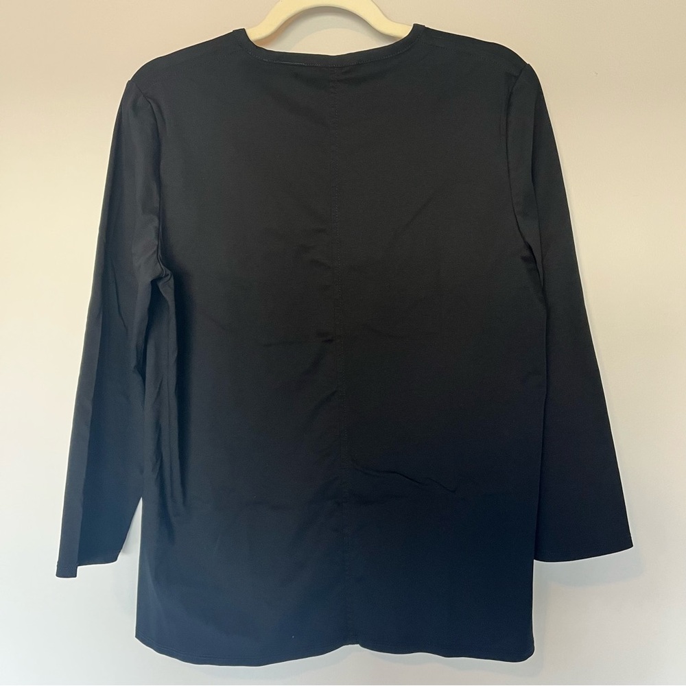 The Row Black Long Sleeve Tee XL Minimalist Luxury Cotton Crewneck - Picture 5 of 6